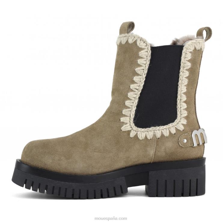 mujer corto de combate esquimal Mou NN6RX346 elefante gris