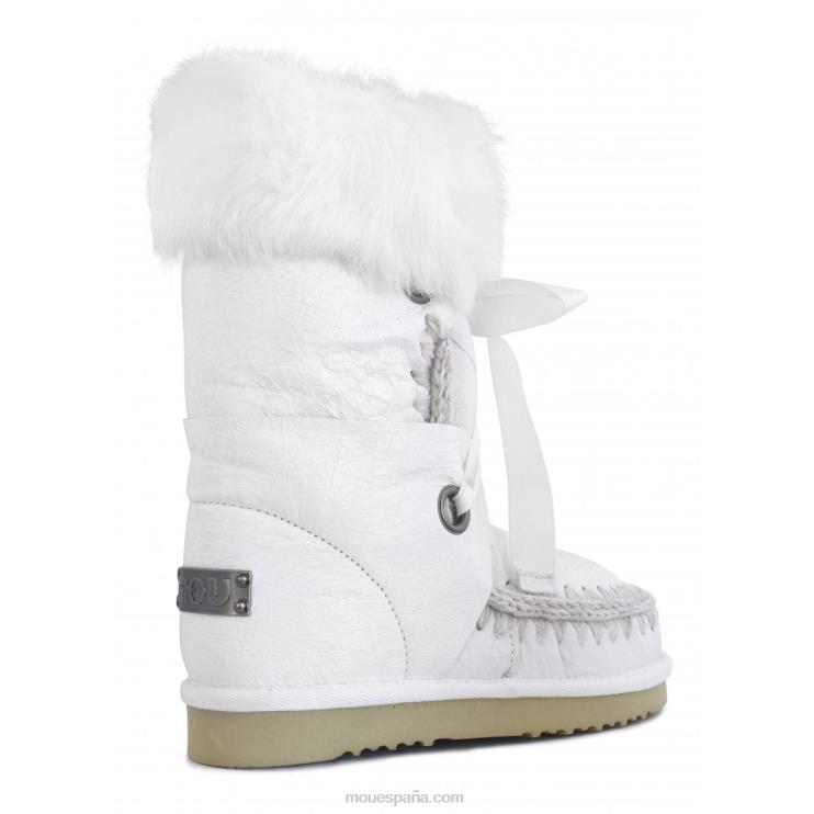 mujer esquimal encaje y piel Mou NN6RX384 blanco ceroso