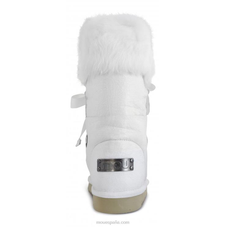 mujer esquimal encaje y piel Mou NN6RX384 blanco ceroso