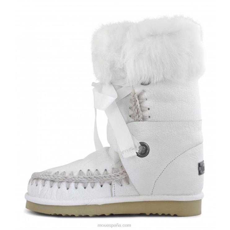 mujer esquimal encaje y piel Mou NN6RX384 blanco ceroso