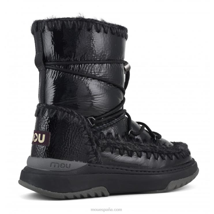mujer jogger botas de nieve cortas Mou NN6RX373 charol negro