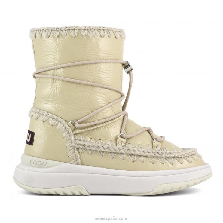 mujer jogger botas de nieve cortas Mou NN6RX374 arena de charol
