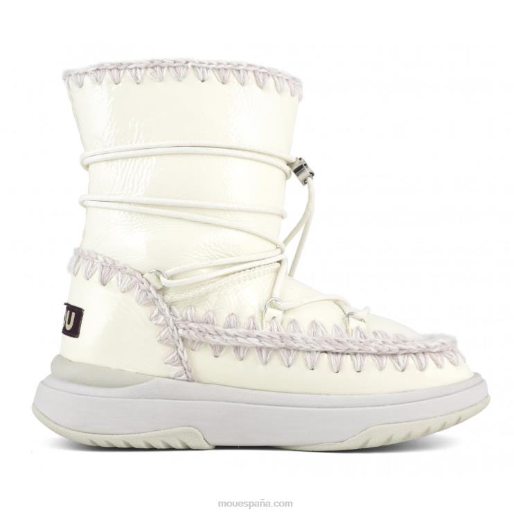 mujer jogger botas de nieve cortas Mou NN6RX375 blanco charol