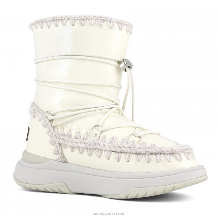 mujer jogger botas de nieve cortas Mou NN6RX375 blanco charol