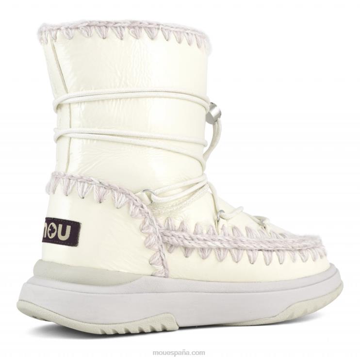 mujer jogger botas de nieve cortas Mou NN6RX375 blanco charol