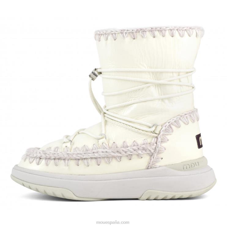 mujer jogger botas de nieve cortas Mou NN6RX375 blanco charol