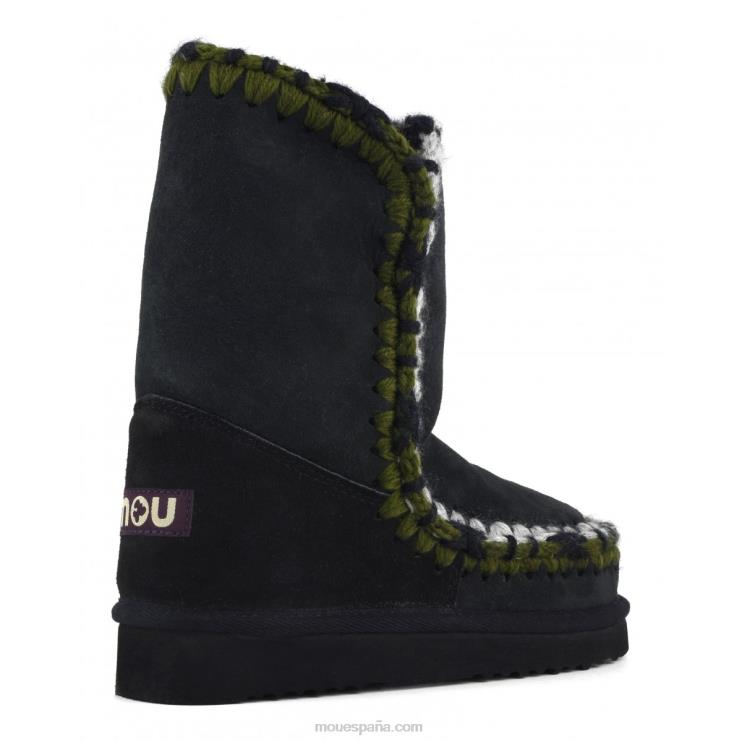 mujer pespunte esquimal Mou NN6RX311 negro