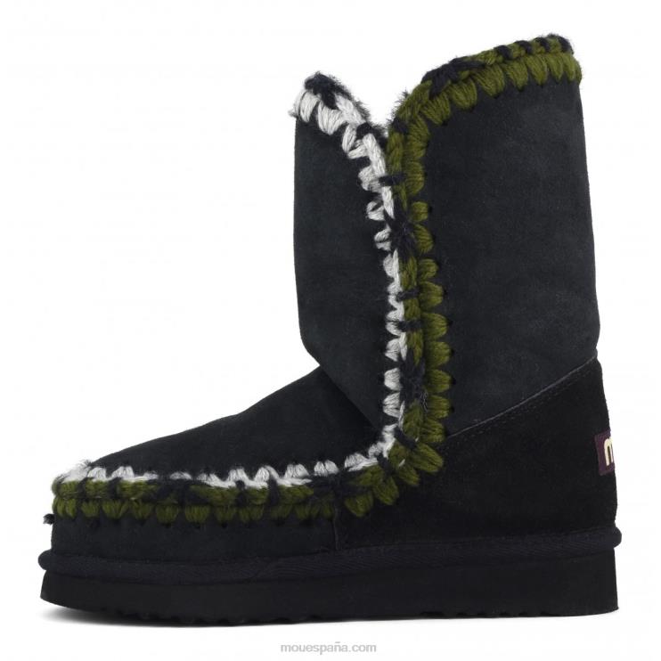 mujer pespunte esquimal Mou NN6RX311 negro