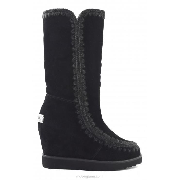 mujer cuña de punta francesa alta Mou NN6RX582 negro