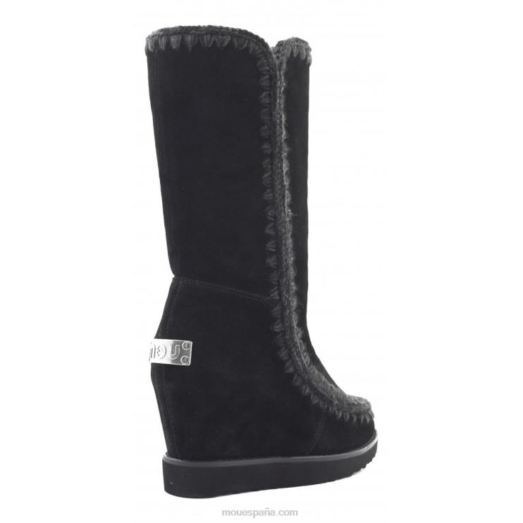 mujer cuña de punta francesa alta Mou NN6RX582 negro