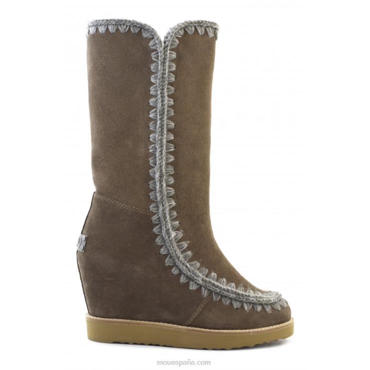 mujer cuña de punta francesa alta Mou NN6RX583 piedra oscura