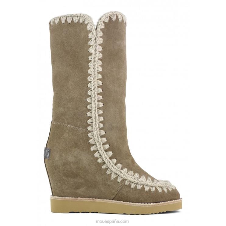 mujer cuña de punta francesa alta Mou NN6RX584 elefante gris