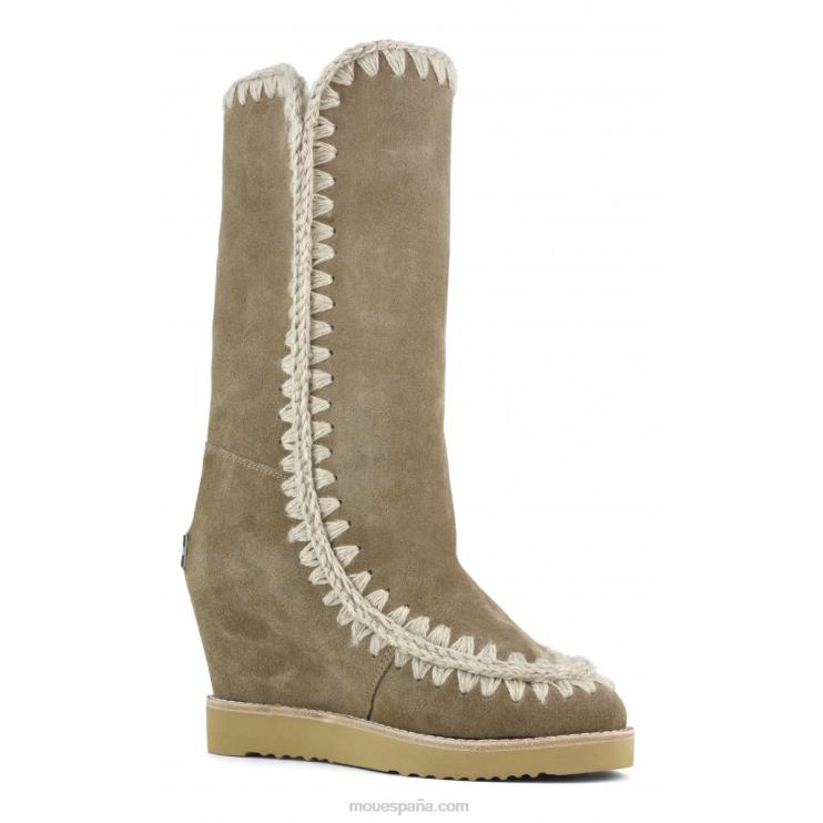 mujer cuña de punta francesa alta Mou NN6RX584 elefante gris