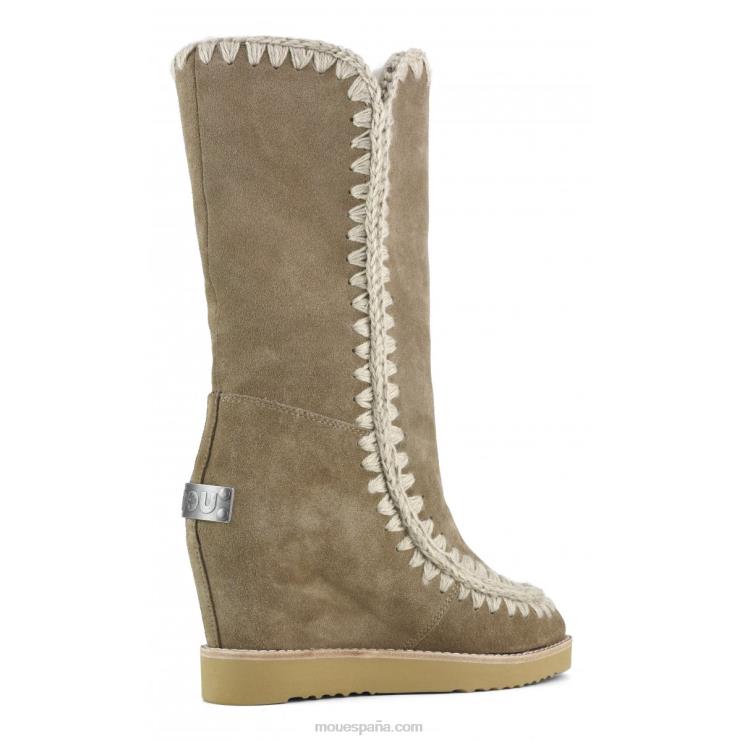 mujer cuña de punta francesa alta Mou NN6RX584 elefante gris