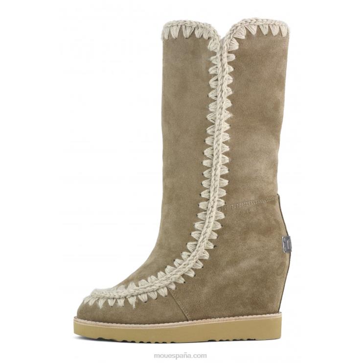 mujer cuña de punta francesa alta Mou NN6RX584 elefante gris