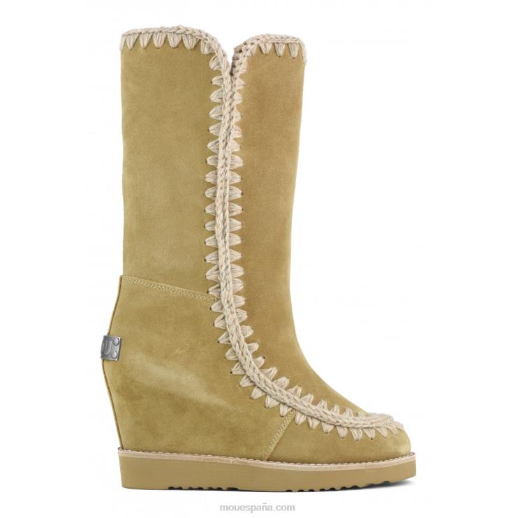 mujer cuña de punta francesa alta Mou NN6RX586 tabaco