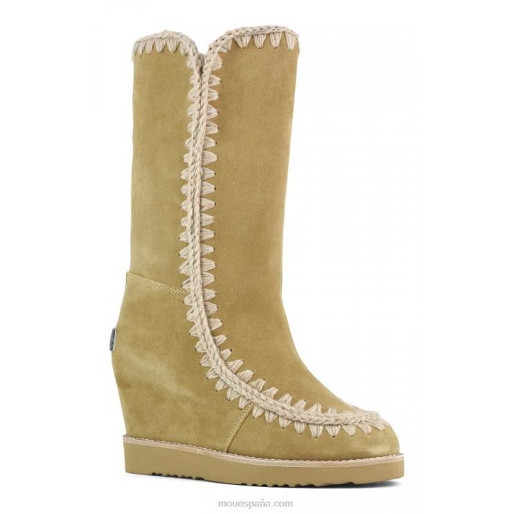 mujer cuña de punta francesa alta Mou NN6RX586 tabaco