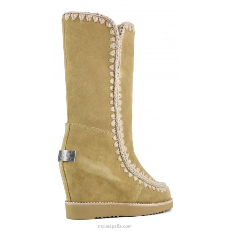 mujer cuña de punta francesa alta Mou NN6RX586 tabaco