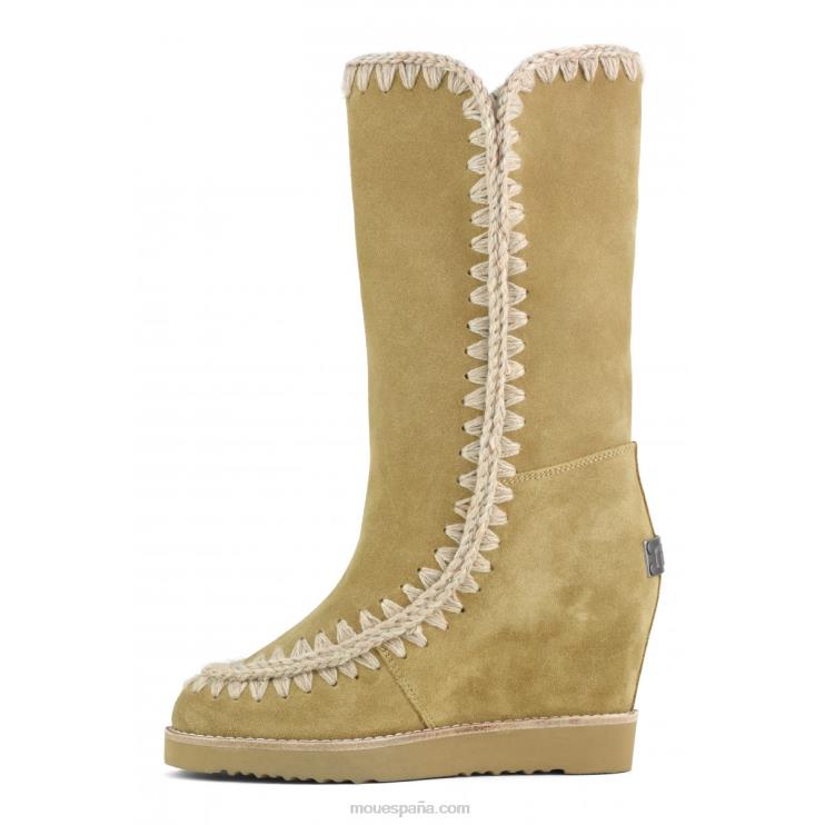 mujer cuña de punta francesa alta Mou NN6RX586 tabaco