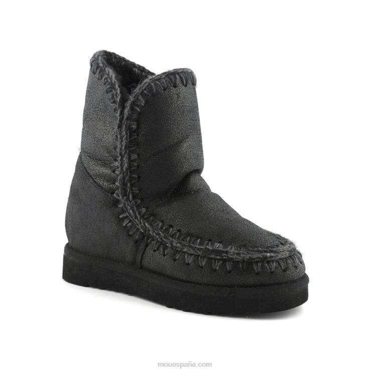 mujer cuña interior esquimal corta Mou NN6RX537 agrietado negro/gris