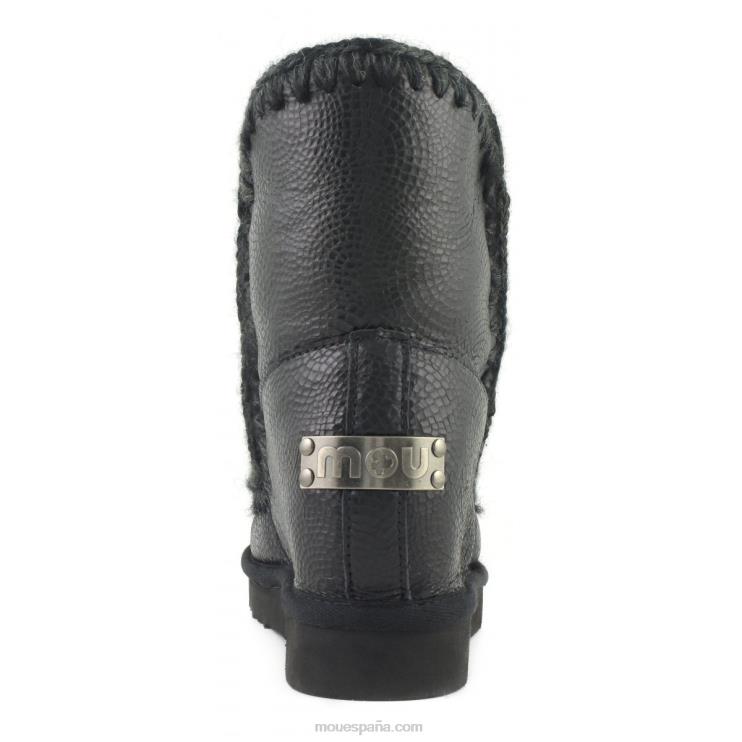 mujer cuña interior esquimal corta Mou NN6RX541 espiral en relieve negro