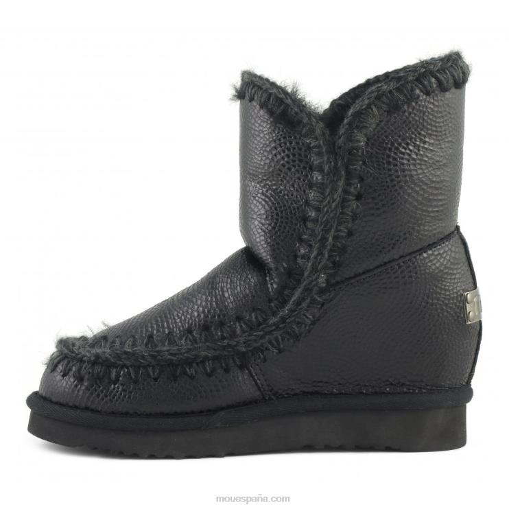 mujer cuña interior esquimal corta Mou NN6RX541 espiral en relieve negro