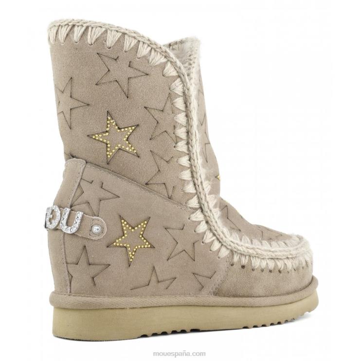 mujer cuña interior estrellas y microtachuelas Mou NN6RX562 camello
