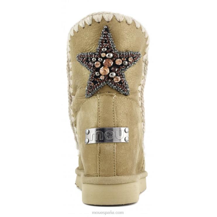 mujer parche de estrella en la parte posterior de la cuña interna Mou NN6RX545 polvo de tabaco