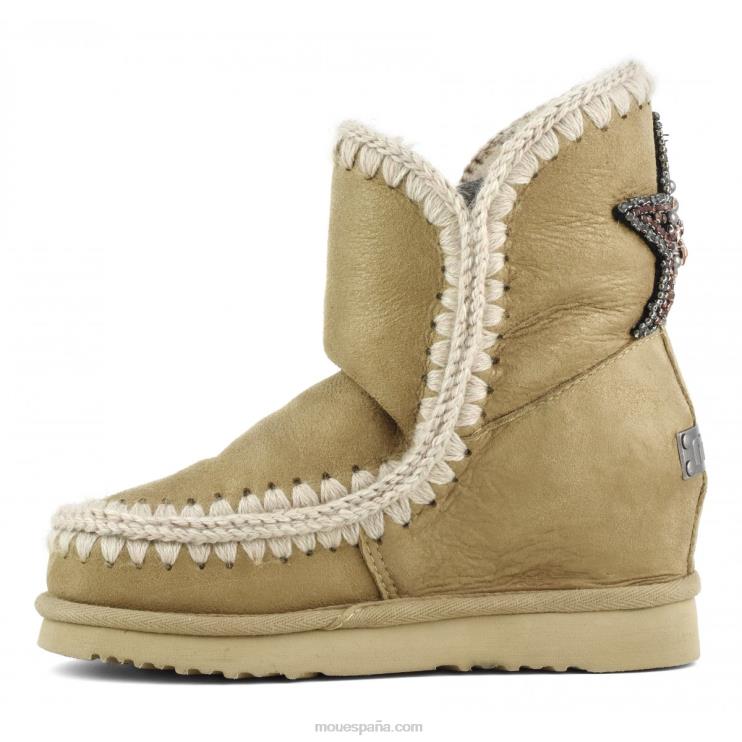 mujer parche de estrella en la parte posterior de la cuña interna Mou NN6RX545 polvo de tabaco