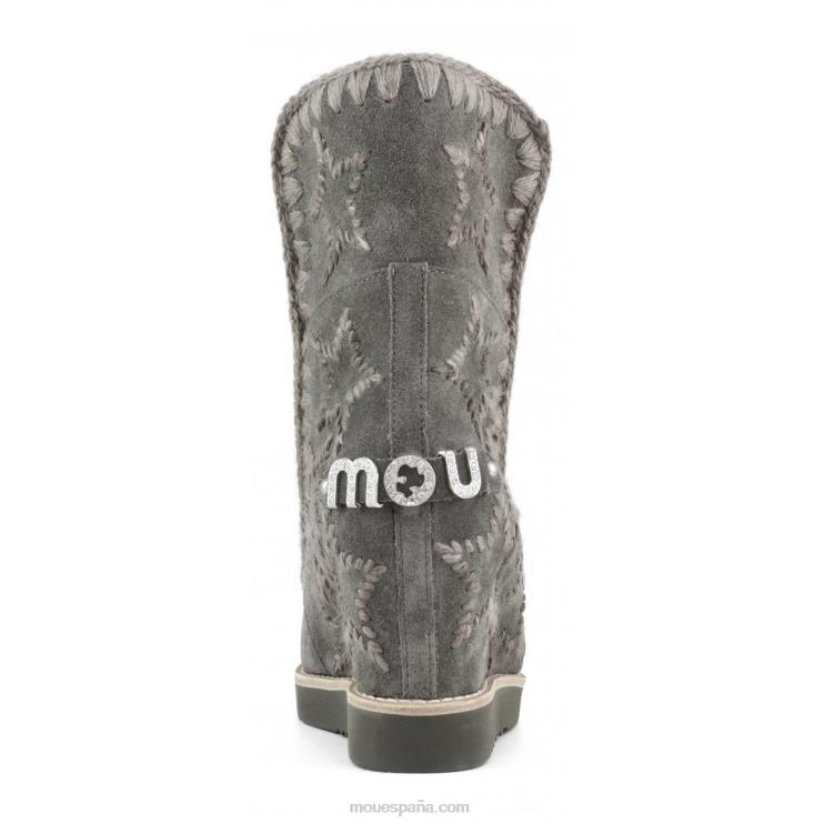 mujer puntera francesa lana estrellas bordadas Mou NN6RX570 carbón