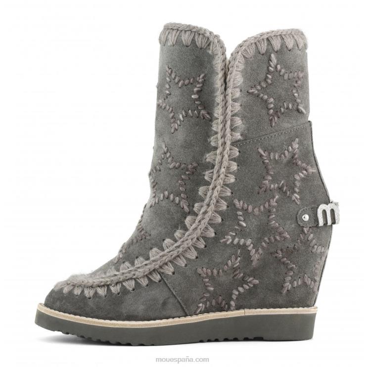 mujer puntera francesa lana estrellas bordadas Mou NN6RX570 carbón