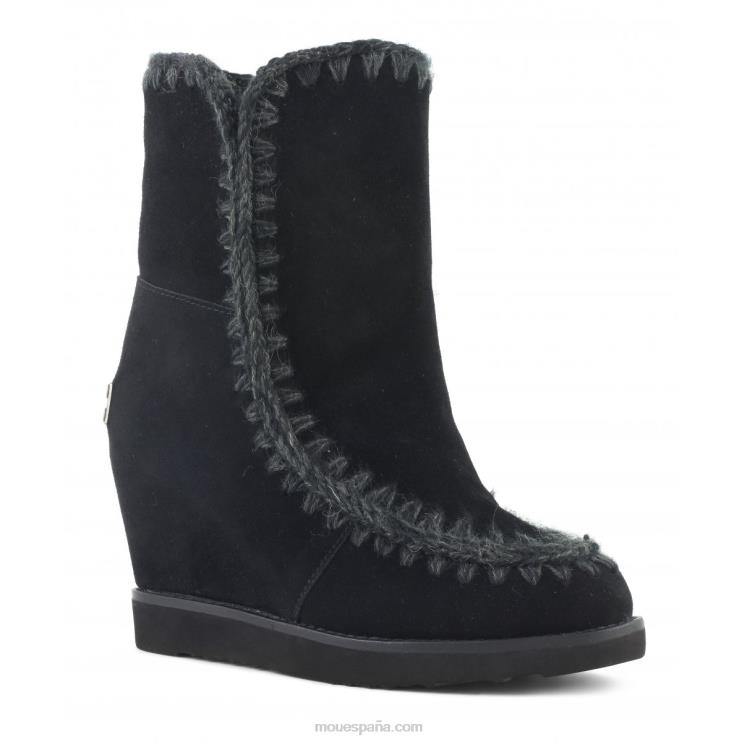 mujer shorts con puntera francesa Mou NN6RX571 negro