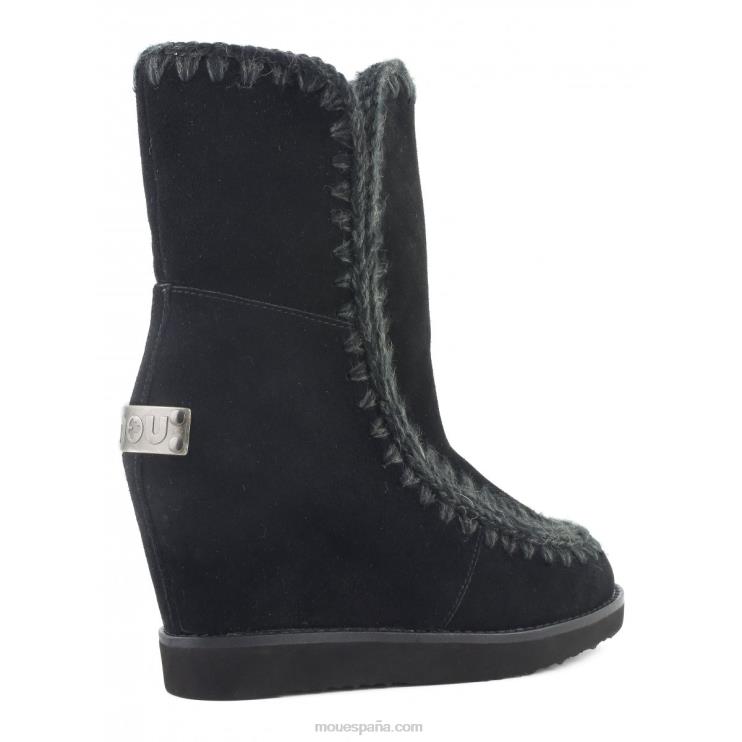 mujer shorts con puntera francesa Mou NN6RX571 negro