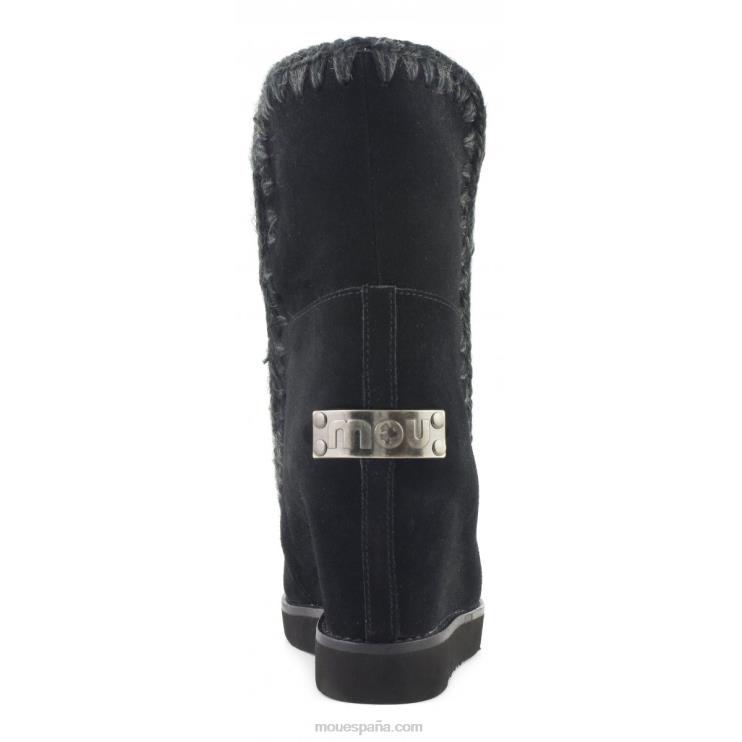 mujer shorts con puntera francesa Mou NN6RX571 negro