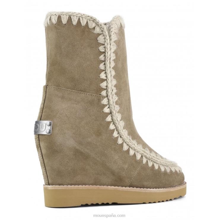 mujer shorts con puntera francesa Mou NN6RX574 elefante gris