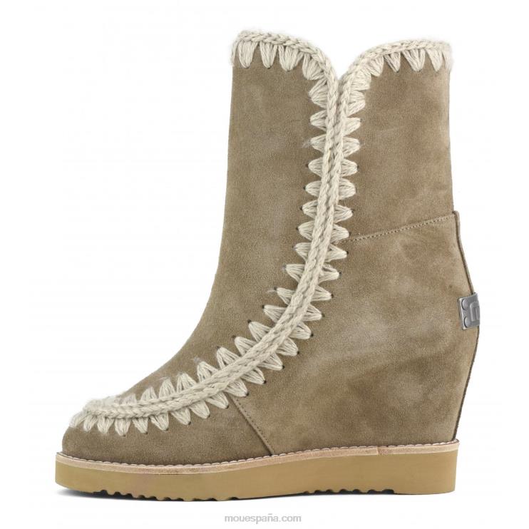 mujer shorts con puntera francesa Mou NN6RX574 elefante gris