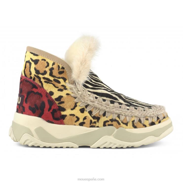 mujer Entrenador esquimal piel de caballo mixta Mou NN6RX687 cebra negro blanco