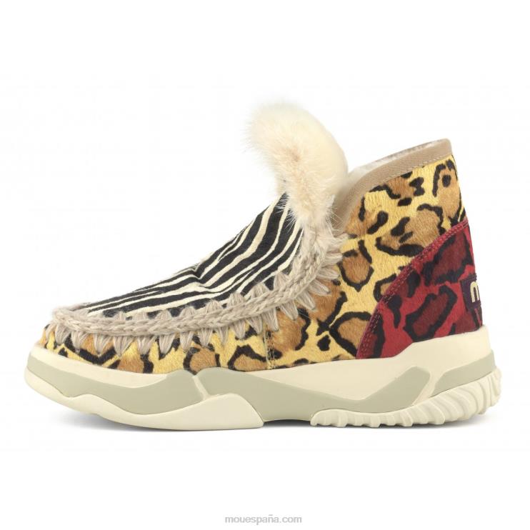 mujer Entrenador esquimal piel de caballo mixta Mou NN6RX687 cebra negro blanco