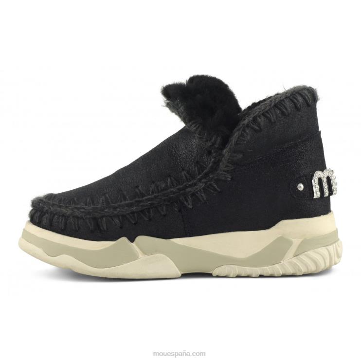 mujer entrenador esquimal Mou NN6RX685 agrietado negro/gris