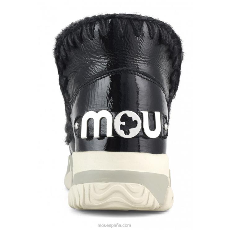 mujer entrenador esquimal Mou NN6RX708 charol negro