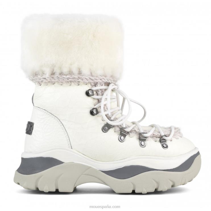 mujer bota gruesa de montaña esquimal Mou NN6RX727 blanco ceroso