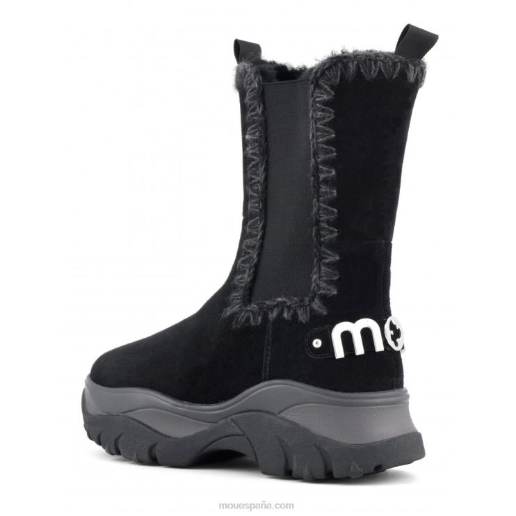 mujer botas chelsea altas esquimales gruesas Mou NN6RX726 negro