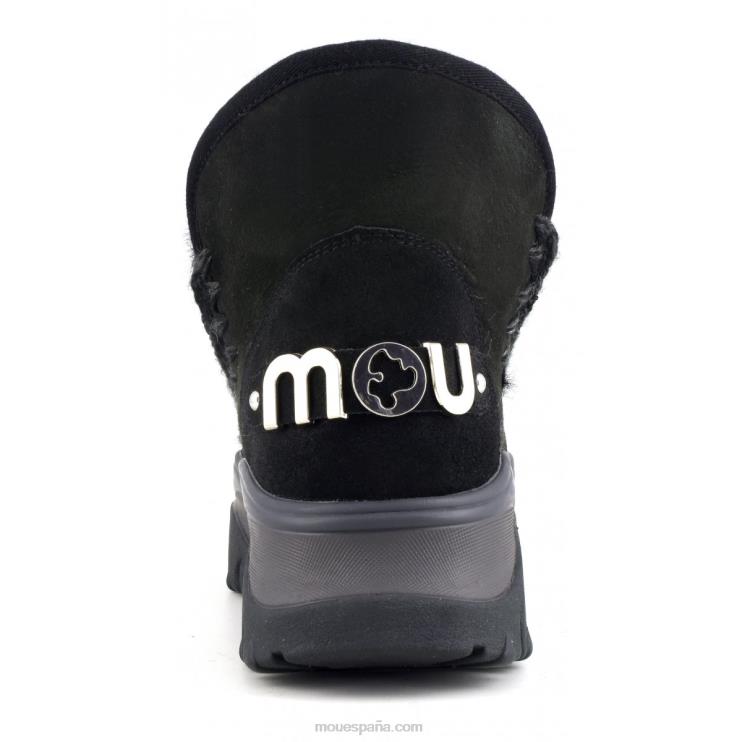 mujer zapatilla gruesa esquimal Mou NN6RX718 negro
