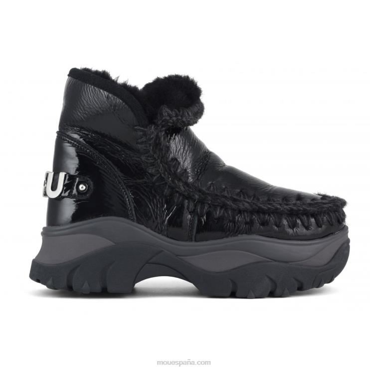 mujer zapatilla gruesa esquimal Mou NN6RX725 charol negro