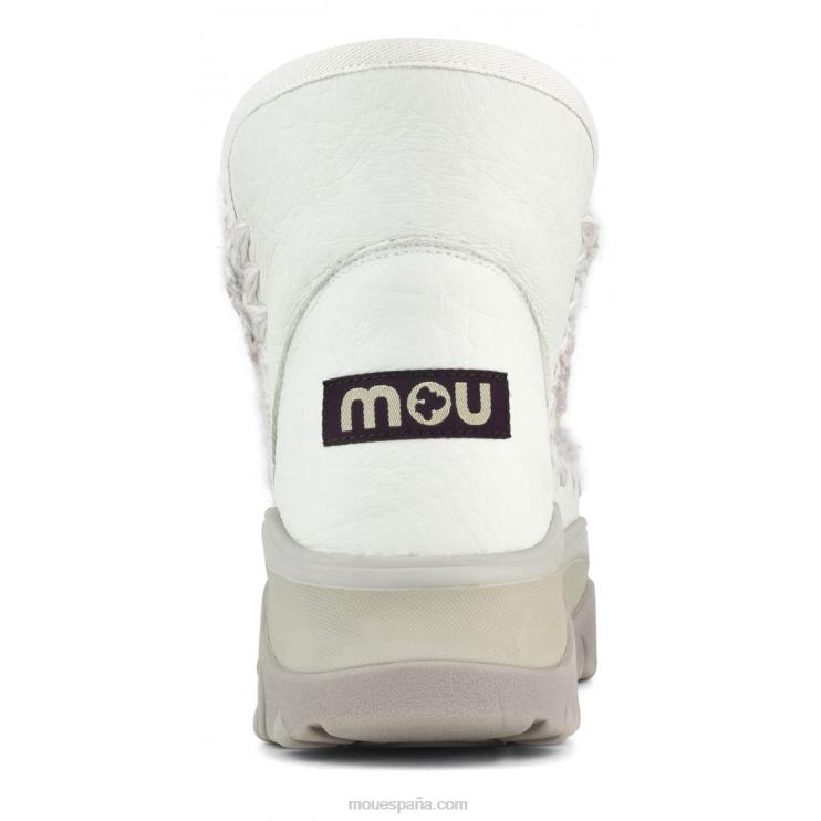 mujer zapatillas esquimales gruesas Mou NN6RX717 nubuck blanco verdadero
