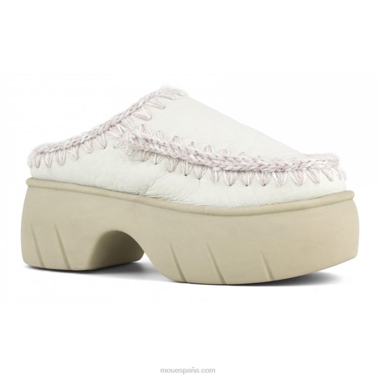 mujer giro de obstrucción esquimal Mou NN6RX525 nubuck blanco verdadero