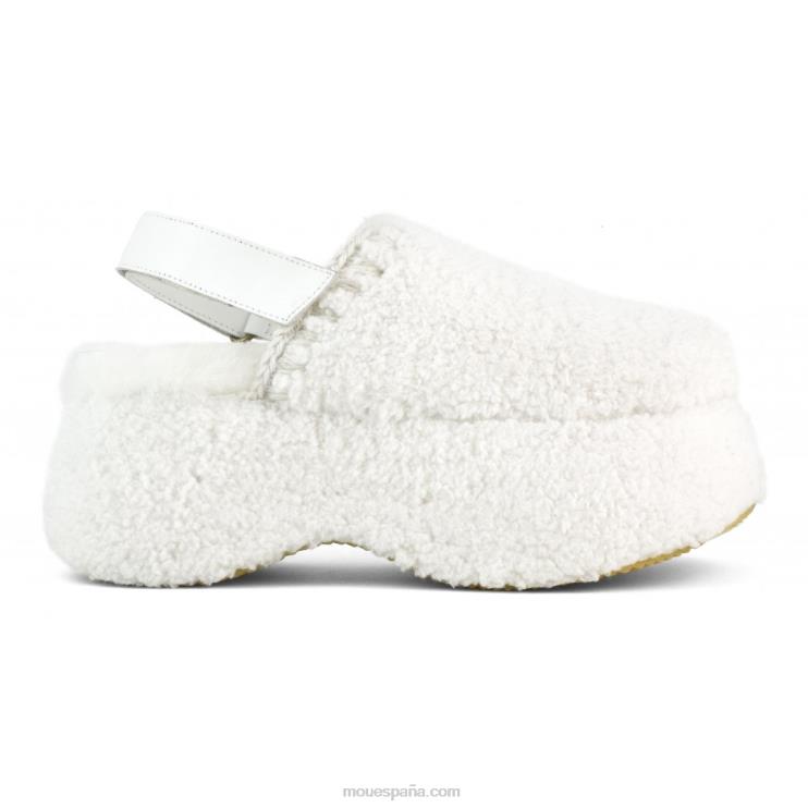mujer plataforma trasera gruesa Mou NN6RX714 blanco