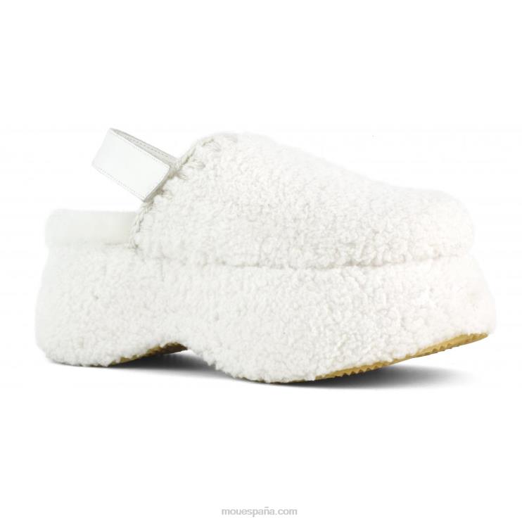 mujer plataforma trasera gruesa Mou NN6RX714 blanco