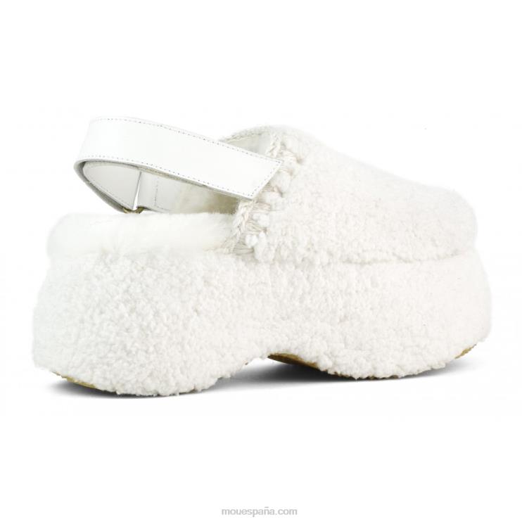 mujer plataforma trasera gruesa Mou NN6RX714 blanco