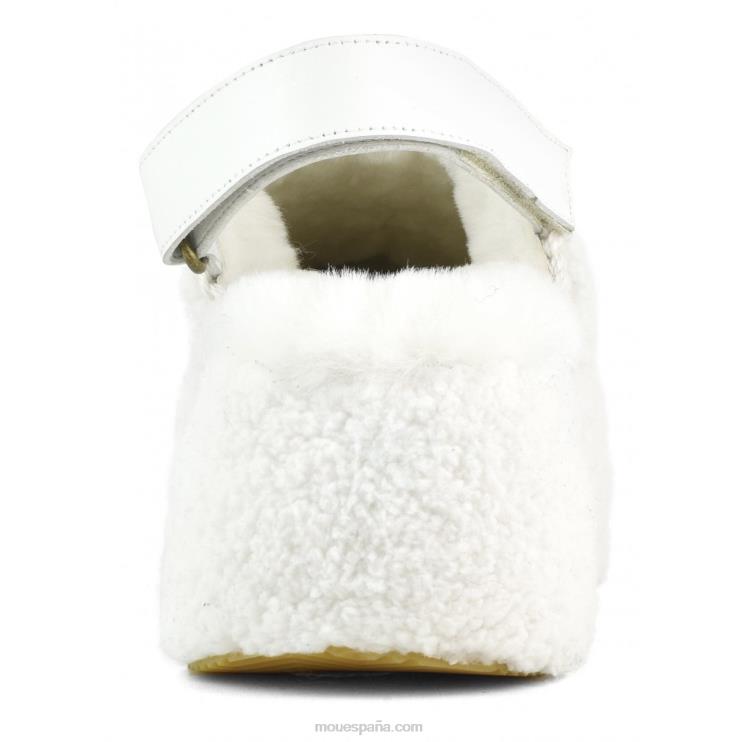 mujer plataforma trasera gruesa Mou NN6RX714 blanco